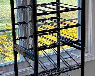48 Bottle Black Powder Coated Wine Rack