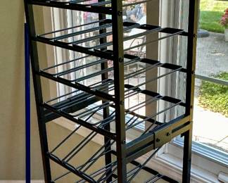 48 Bottle Black Powder Coated Wine Rack