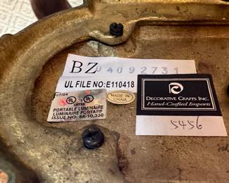 Brass Table Lamp with Black Shade