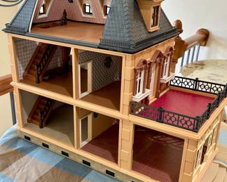 Playmobile 5300 Victorian Mansion Dollhouse includes: $800 
Victorian Bedroom 
Formal Dining Room 
Kitchen with Stove 
Babies Playroom 
Victorian Bathroom 
Full Garden Terrace 
Lounge with Fireplace 
Horsedrawn Wedding Carriage 
Victorian Laundry 
Fishmarket 
Outside Birthday Party Set 
Rabbit Hutch 
Victorian Garden Terrace 
Extras: Halloween, Biking and Sledding 