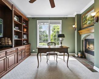 Beautiful Estate Sale Home in Rivers Edge across the Street from St. Charles North High School off Red Gate Road and Meadow View Dr.   View of Home Office