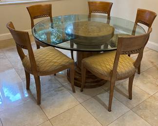 Michell Gold & Bob Williams dining table and 6 chairs was $1500 now $600.  Other chair not in photo.  Table is 54" wide.