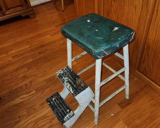 All Wood 2 Step Stool