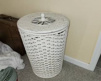 White Wicker Hamper
