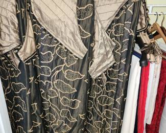 4 Custom Made Extremely Long Drapes with Tie Backs