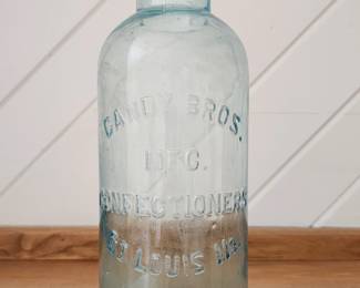 Candy Bros. Confectioners Glass Jar with Original Glass Lid
