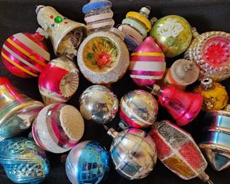 🎄 🎅 Vintage Mercury Glass Christmas Ornaments