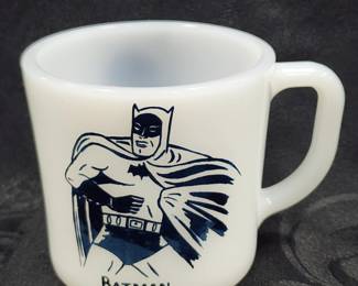 Batman milk glass mug 