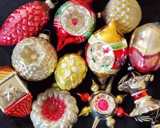 🎄 🎅 Vintage Mercury Glass Christmas Ornaments