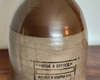 Advertising stoneware crock