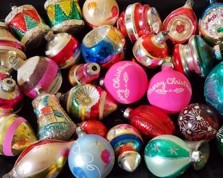 🎄 🎅 Vintage Mercury Glass Christmas Ornaments