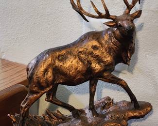 High Ground Elk Wildlife Statue