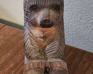 Carved Bear Statue