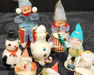 Vintage Christmas Spun Cotton, and Elves