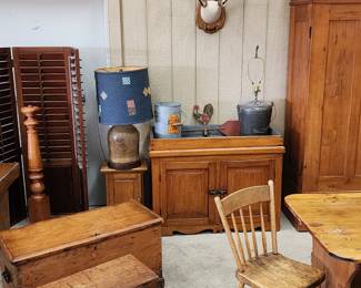 Primitive Dry Sink, Armoire, Trunk, Benches and more!
