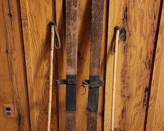 Wooden Skies and Poles