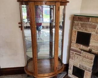 Curved glass china cupboard 