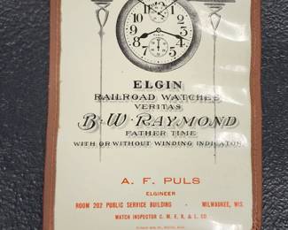 Elgin Railroad watch advertising