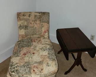 Chaise Lounge and drop leaf table