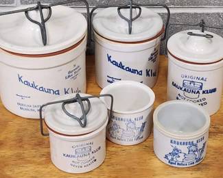 Variety of Kaukauna Klub crocks