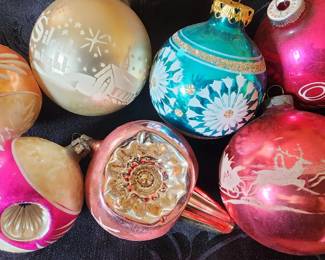 🎄 🎅 Vintage Mercury Glass Christmas Ornaments