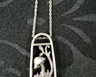Vintage mushroom necklace