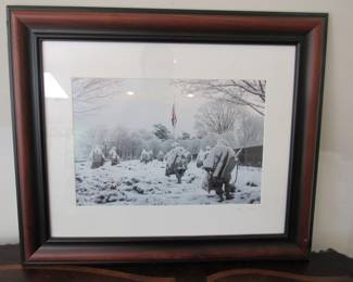 Military cemetery in the snow / framed Photograph