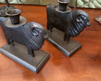 Tin candleholders.