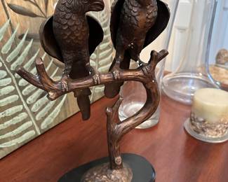 Pair of bronze Toucans.