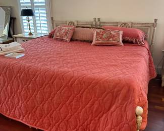 This is a king bed made from two beautiful twin beds put together. So you can buy this king bed and separate the twin beds and have a pair of twin beds. They come with the boxsprings. The king mattress is on top of the two twin boxsprings like they are most times. So you can buy the king mattress separately also.