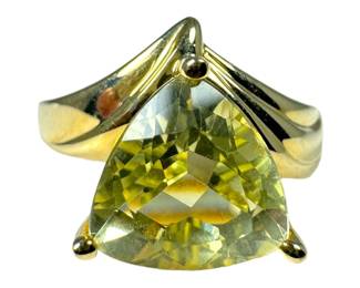 14kt Yellow Gold Lemon Quartz Ring