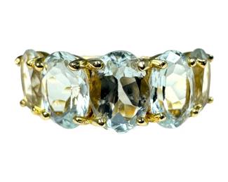 10kt Yellow Gold Aquamarine Ring