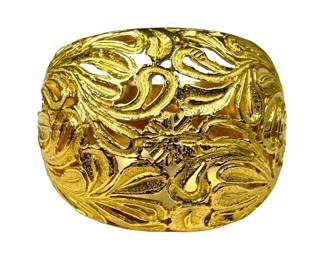 18kt Yellow Gold Filigree Dome Ring