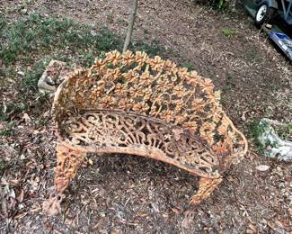 Vintage Cast Iron Garden Bench