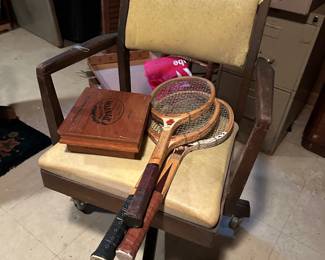 Office Chair, Vintage Racquets