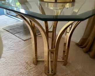 Brass & Glass Side Table
