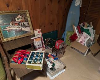 Christmas Decorations, Picture, Ironing Board