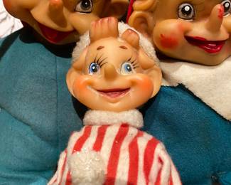 Vintage Rushton Vinyl Rubber Face Elves