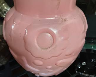 Vintage Hazel Atlas Pink Embossed Glass