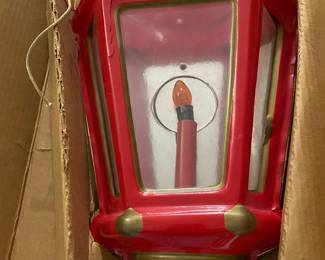 Vintage Noma Red Lantern Light Box
