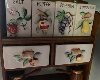 Vintage Salt Pepper Spice Rack