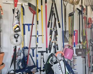 wall full of pristine tools and gadgets