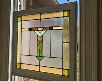 each room has leaded glass window panes