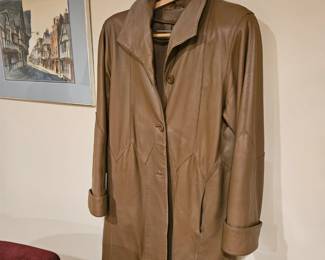 Womens leather coat