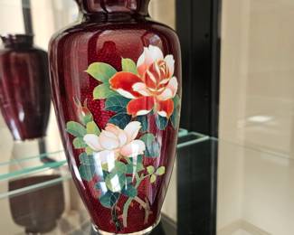 Cloissone enamel vase