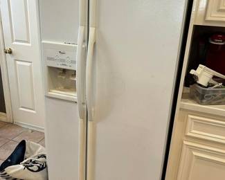 Whirlpool Refrigerator 
$175
Older, but in great working condition.
Ice and water work
32 1/2” across x 30” deep x 66" tall.
Must be able to move and load yourself.