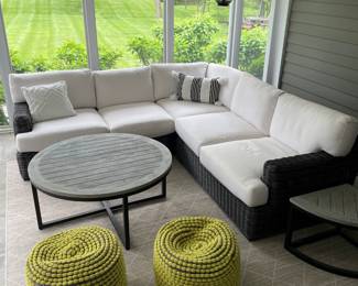 Arhaus Faux Wicker Sectional