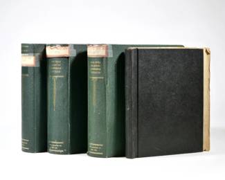 UNITED STATES STAMP SCOTT BOOK COLLECTION | An extensive and thorough collection of U.S. stamps housed in four Scott albums / Scott sheets, ranging from 1931 to 1989, with most pages appearing to be full and complete, beginning with 1931 Scott #690, including one album from 1931-1957, one from 1958-1974, and one from 1975 to 1989; plus a Scott album of 1935 and later unwatermarked stamps, including State Commemorative and other stamps  - l. 11 x w. 5.25 x h. 12 in. (largest album)