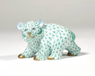 HEREND PORCELAIN BABY BEAR 

