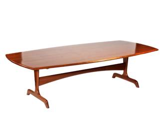STEPHEN SWIFT DINING TABLE | Banquet dining table, signed and dated 2001 - l. 29.5 x w. 54 x h. 108 in.

